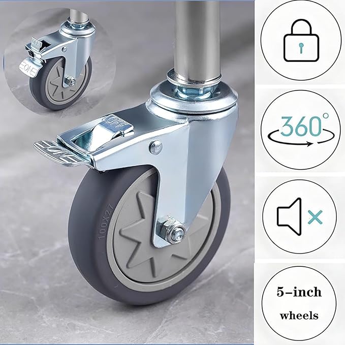 Commercial Laundry Cart with Wheels Heavy Duty Collapsible Laundry Baskets 12 - Image 5