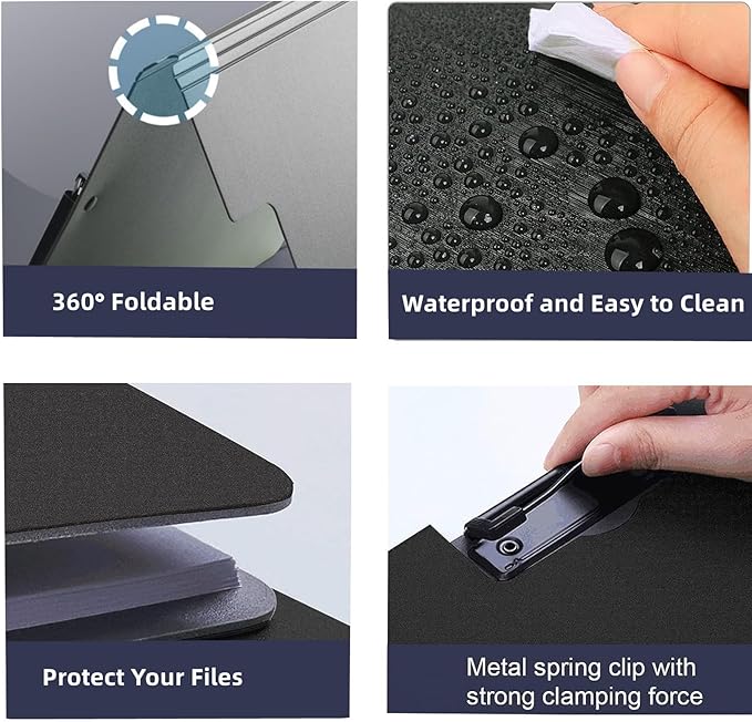 Clipboard Folder, 6 Pack A4 Foldable Clipboards File Folder Flip Writing Pad - Image 4