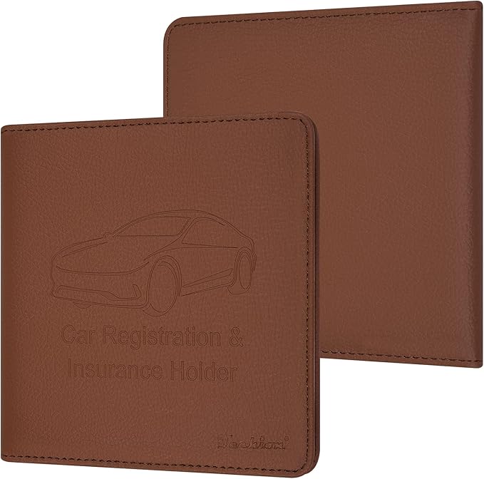 Car Insurance and Registration Holder, 5.5 x 5 Inch PU Leather Vehicle Glove - Image 2