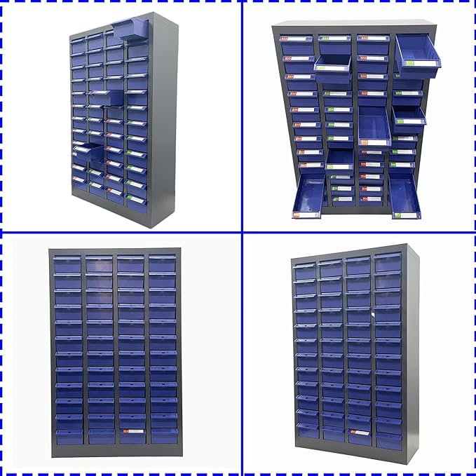 Parts Cabinet 48 Drawer Parts Drawer Storage Bolt Bins Organizer Storage Steel - Image 7