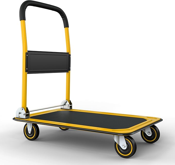 Heavy Duty Foldable Push Cart Dolly | 330 lbs. Capacity | Upgraded Collapsible by LifetimeApplianceParts