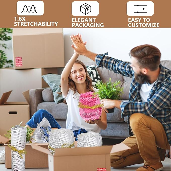 Honeycomb Packing Paper, Recyclable Moving Supplies Bubble Packing Wrap - Image 8