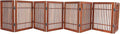 Urnporium Freestanding Pet Gate Folding Wooden Fence by Urnporium