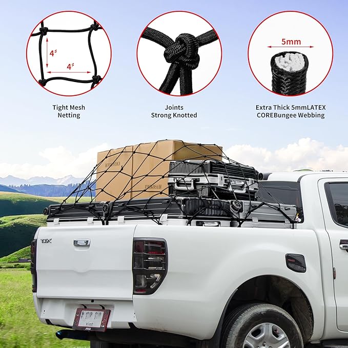 Heavy Duty Cargo Net for Pickup Truck Bed - Image 2