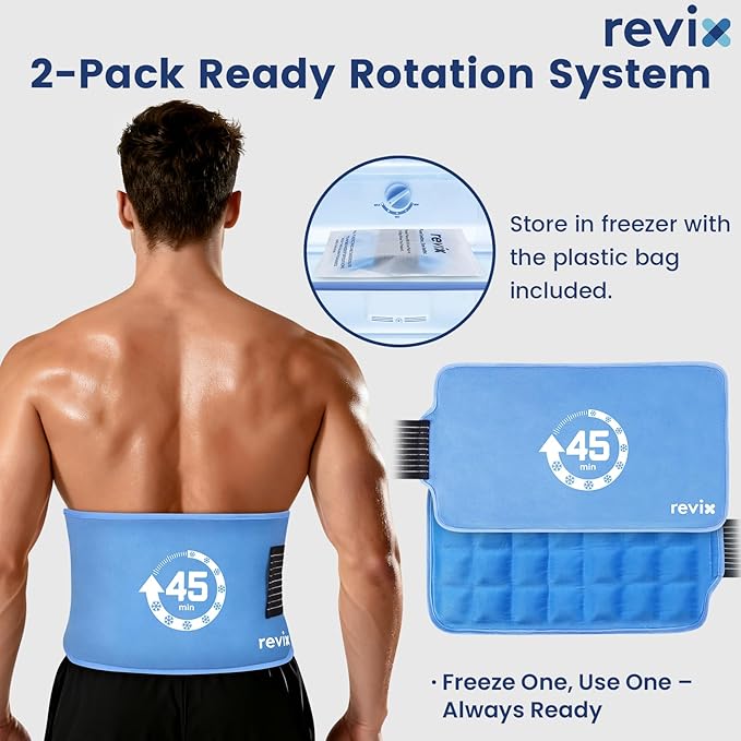 REVIX Large Gel Ice Packs Reusable, 45-Minutes of Long Lasting Cold Packs - Image 7