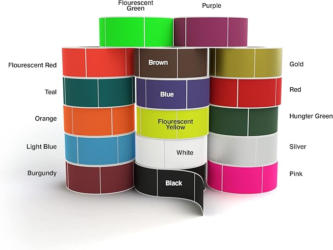 Kenco Color Coding 3 X 5 Rectangle Labels, Inventory Control Stickers 500 - Image 2