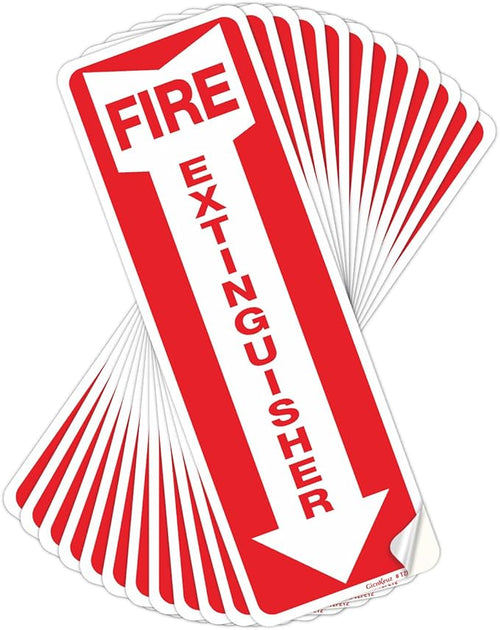 12 Pack Fire Extinguisher Sign, Fire Extinguisher Arrow Safety Signs, Self by GicnKeuz