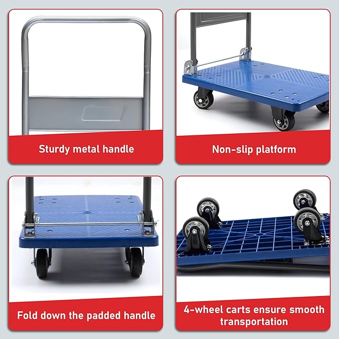 660 lbs Foldable Platform Truck Dolly - Image 4