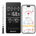 WiFi Sub-1G Wireless Meat Thermometer Unlimited Range 7 NIST Cert.Sensors IP68 by BTCLINK