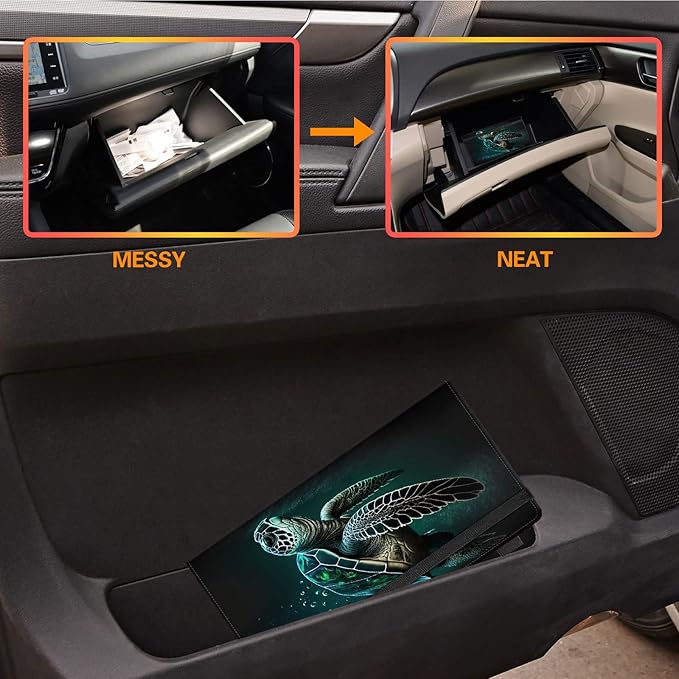 Car Registration and Insurance Holder, Leather Vehicle Glove Box Organizer - Image 6