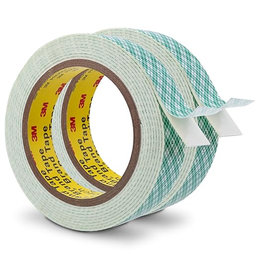 Double Sided Foam Tape 1" x 10Ft 2 Pack White Double Coated Urethane Adhesion by 3MFullRangeProducts