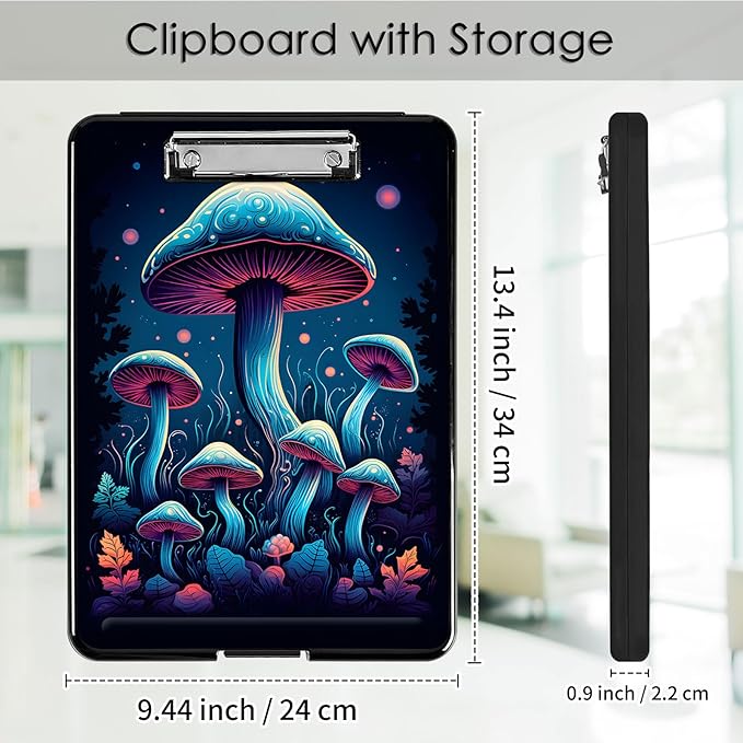 Clipboard with Storage, Office Supplies Nursing Clipboards Folder with Pen - Image 2