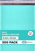 Teal Small Poly Bubble Mailers 6x10 inch #0 | Self Seal Padded Envelopes | by MAILERVIEW