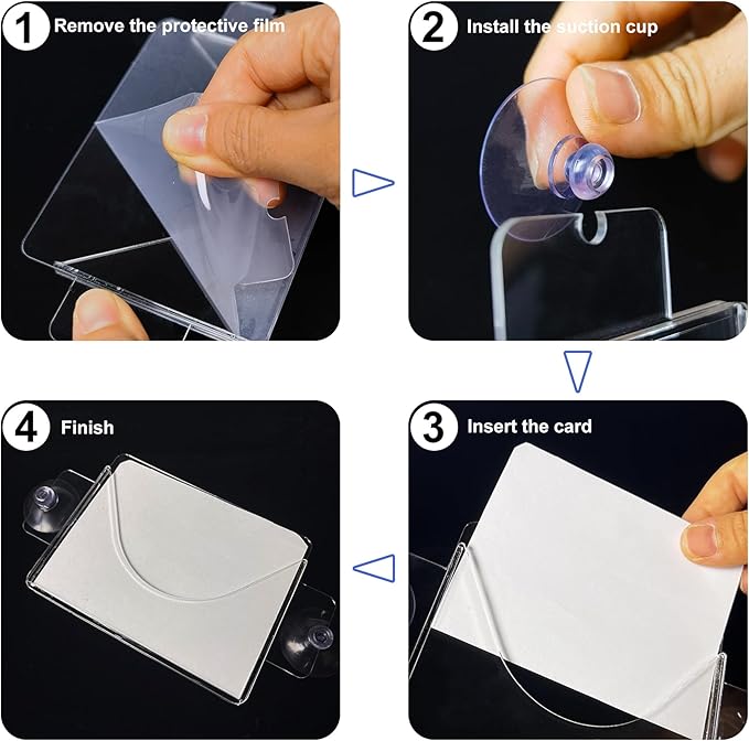 4 Pack Parking Permit Holder for Car Windshield, Acrylic Pass Holder - Image 5