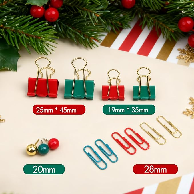Cute Paper Clips Binder Clips Combo Set, 165 Psc, Cute Office Supplies Set - Image 5