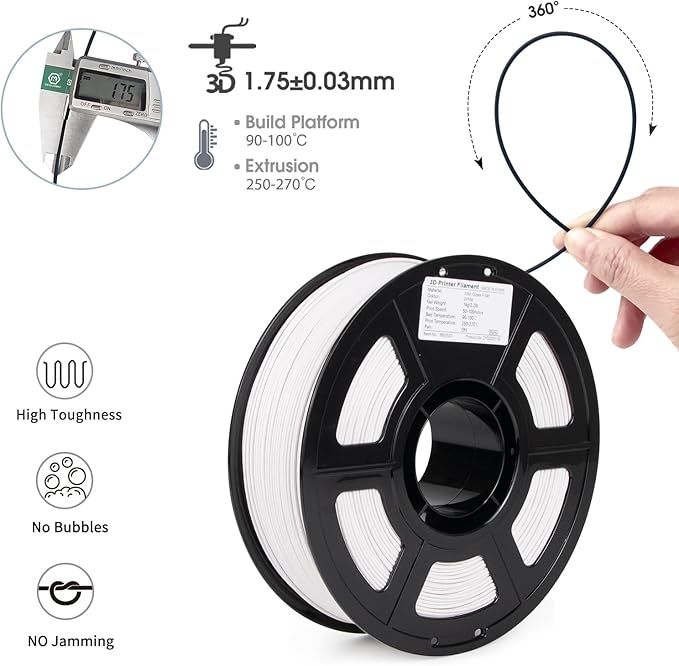 iSANMATE ASA-GF 3D Printer Filament, 15% Glass Fiber Reinforced, Superior - Image 2
