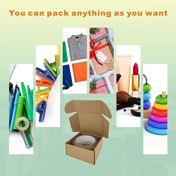 50 Pack 4x4x2'' Small Shipping Boxes, Corrugated Cardboard Mailers - Image 5
