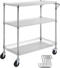 VEVOR Kitchen Utility Cart, 3 Tiers, Wire Rolling Table by VEVOR