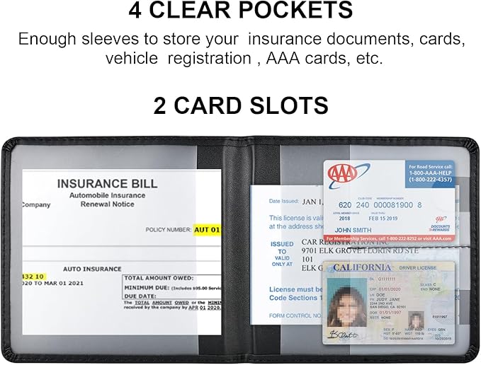 Cacturism Car Registration and Insurance Holder, Vehicle Glove Box Car - Image 3