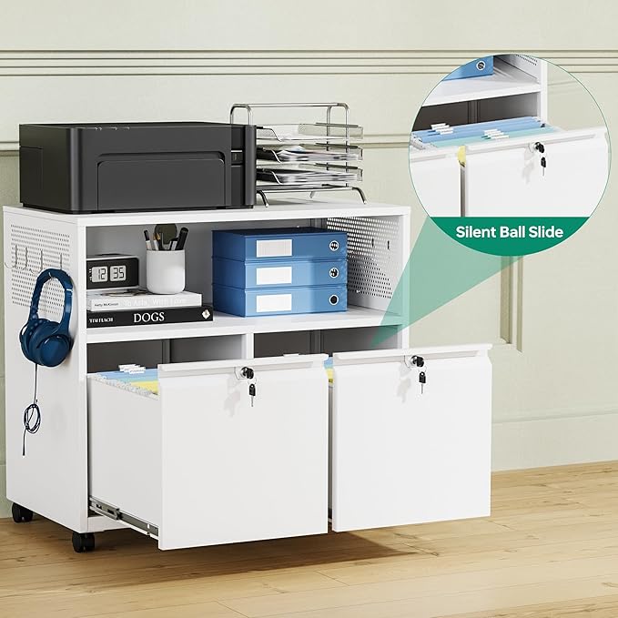 Letaya Mobile 2 Drawer File Cabinet - Image 4