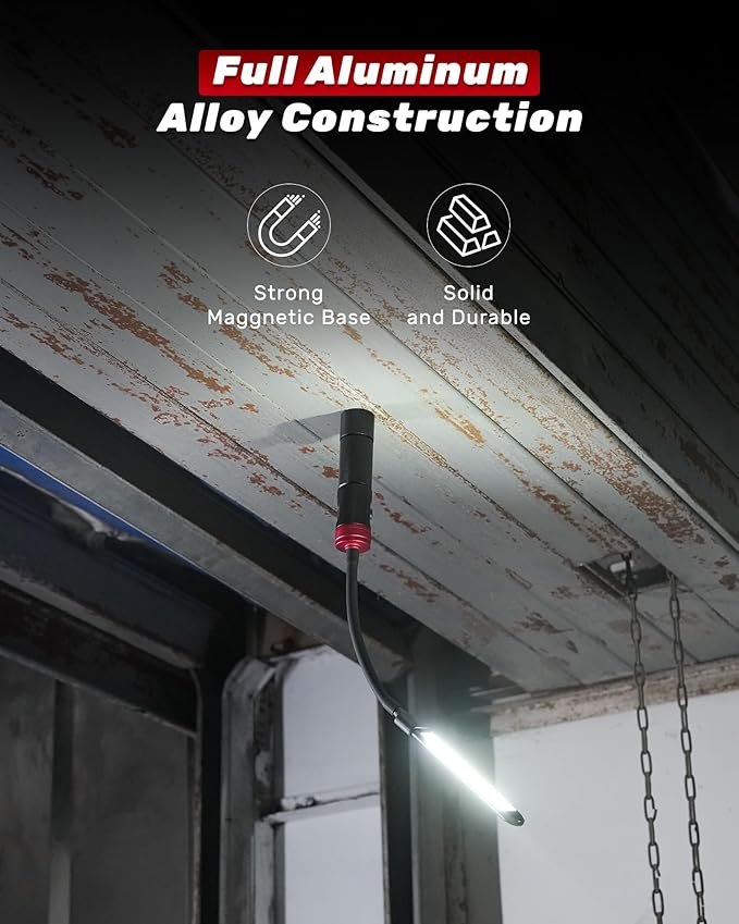 Rechargeable Work Light, 5000mAh Flexible Gooseneck LED Work Light - Image 3