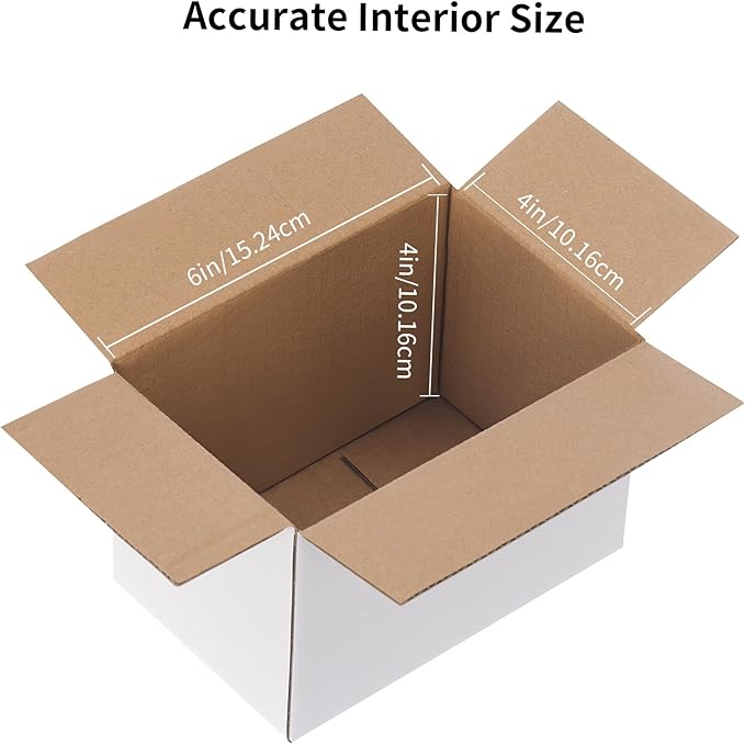FARRAY Shipping Boxes 6x4x4 inches, 50 Pack Sturdy Kraft Corrugated Small - Image 2