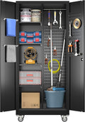 71" H Broom Closet Storage Cabinet by REEMOON