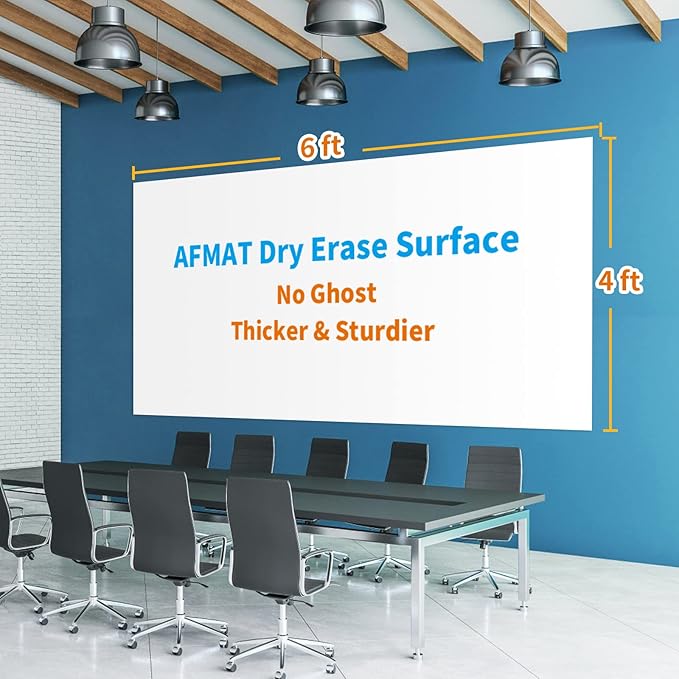 AFMAT Whiteboard Wallpaper, 6x4ft Dry Erase Contact Paper, Large Peel and Stick by AFMAT