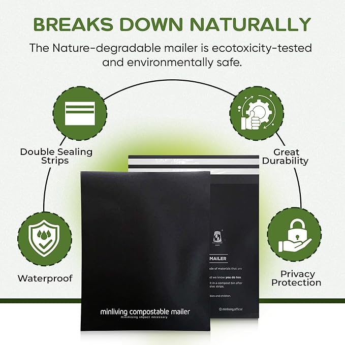 100% Compostable Biodegradable Mailers | Reusable Poly Bags | Zero-Waste - Image 3