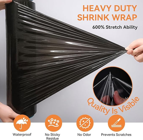 18" x 1500' Stretch Film Shrink Wrap Roll - Image 2