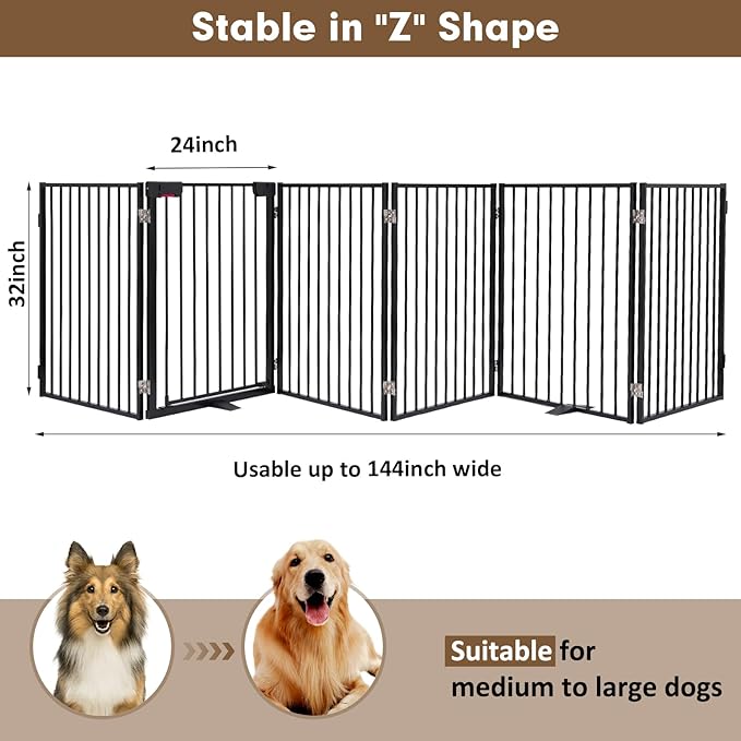 Metal Freestanding Dog Gates - Image 4