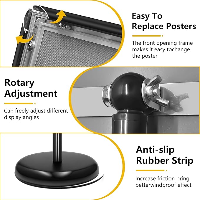 2 Pack Sign Holder Stand 8.5x11 Inch, Adjustable Sign Stand, Floor Standing - Image 5