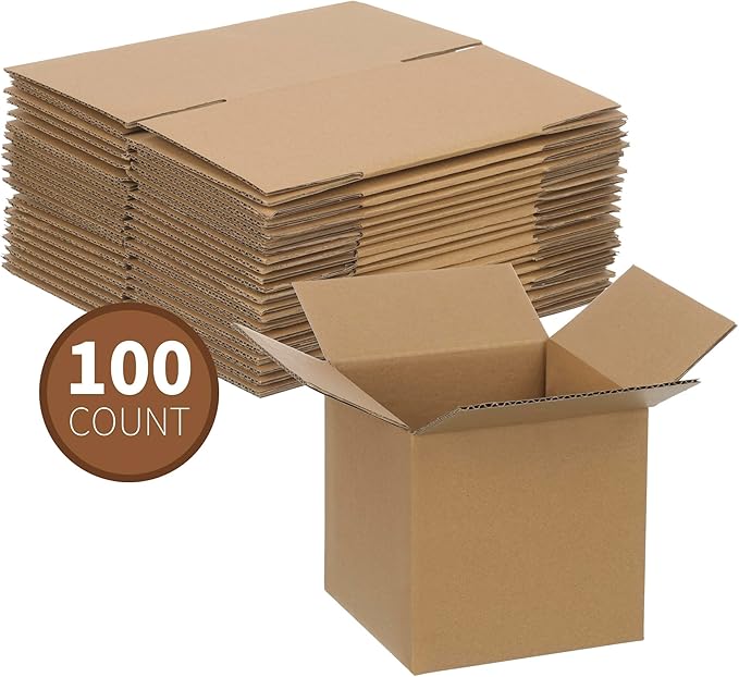 FARRAY 100 Pack Shipping Boxes 5x5x5 inches, Study Corrugated Small Cardboard - Image 5