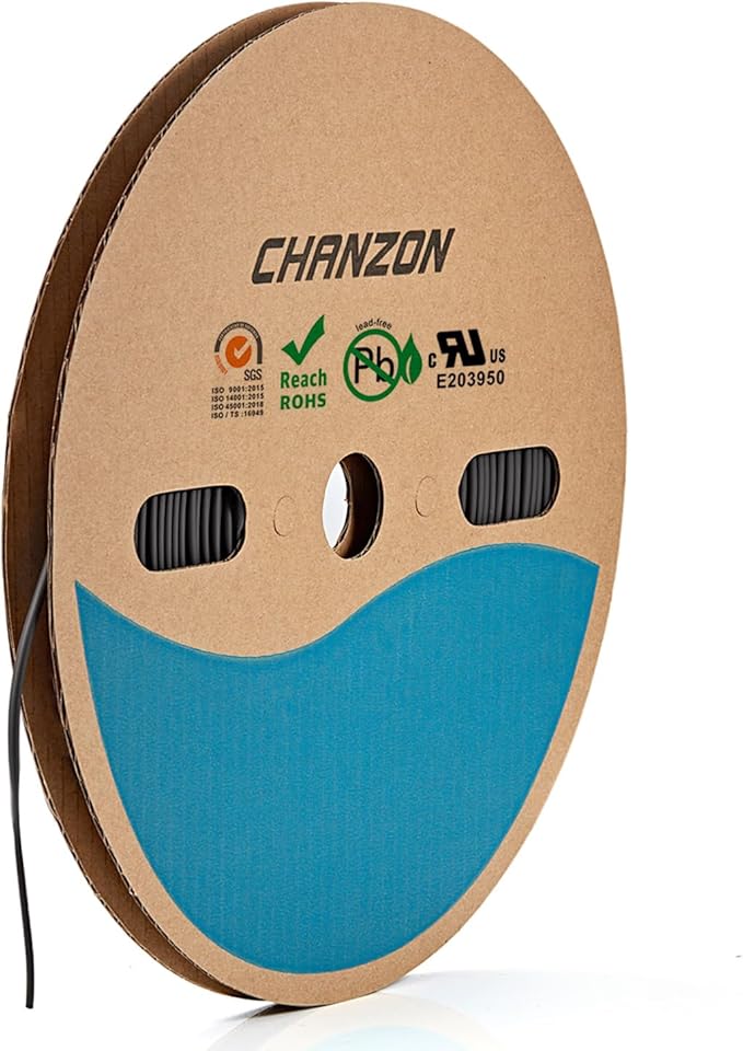 Chanzon 3:1 Ratio - 80ft Roll - Heat Shrink Tubing 1/16" - Marine Grade by Chanzon