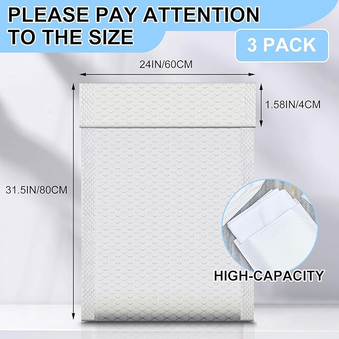 Ireer 3 Pack Extra Large Bubble Mailers 24 x 31.5" Poly Padded Envelopes - Image 2