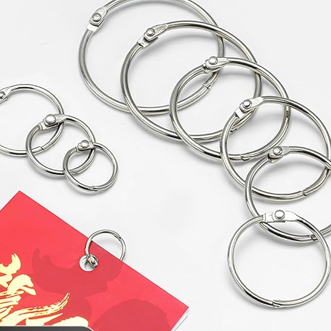30Pcs Metal Binding Binder Rings Heavy Duty Document Rings - Image 9