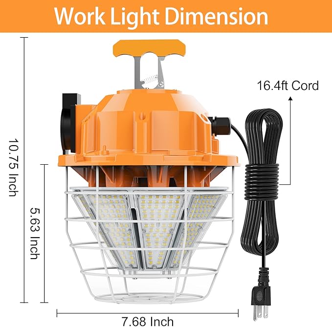 150W LED Temporary Work Light 24750Lm 5000K Daylight Bright Construction Lights - Image 3