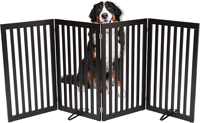 INTERNET'S BEST Dog Gate with Support Feet, Indoor Freestanding Pet Barrier - Image 8