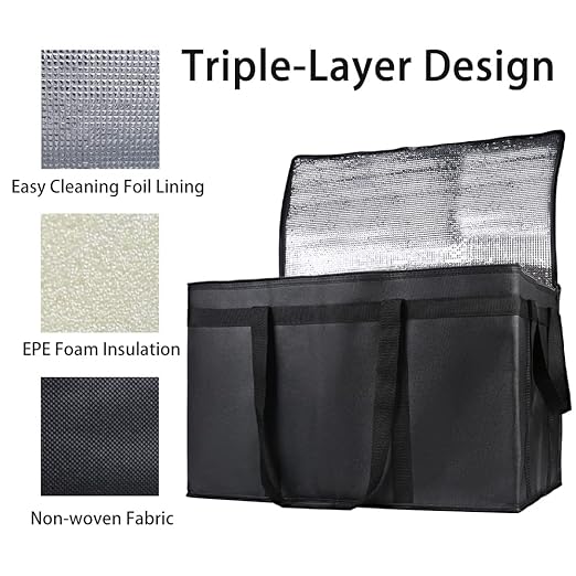 Bodaon 5-Pack Insulated Food Delivery Bag - Image 5