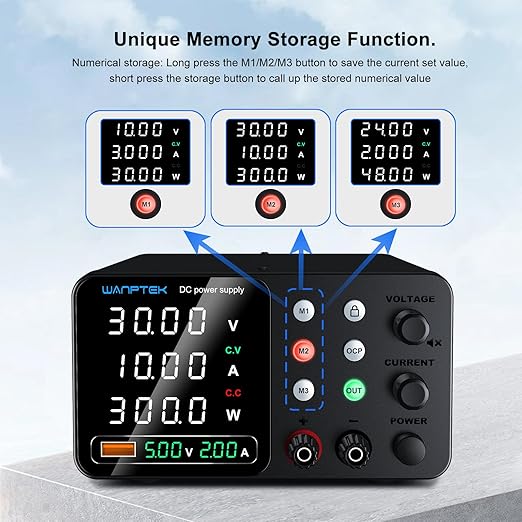 DC Power Supply Variable, 30V 10A Adjustable Switching Regulated Bench Power - Image 2