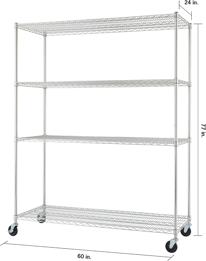 Trinity Basics 4-Tier Adjustable Wire Shelving - Image 3