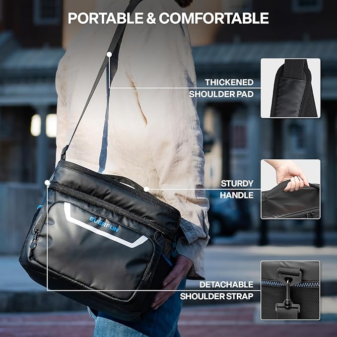 EVERFUN Small Cooler Lunch Box Mini Leak-Proof Soft Double Deck 24 Can Personal - Image 6