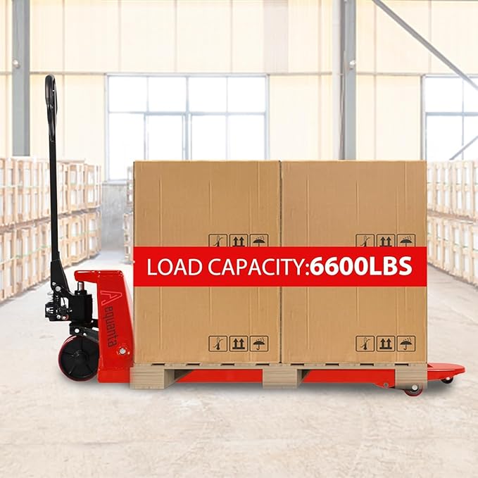 Manual Pallet Jack Truck 6600Lbs Capacity, Professional Pallet Trucks 27" W x - Image 4