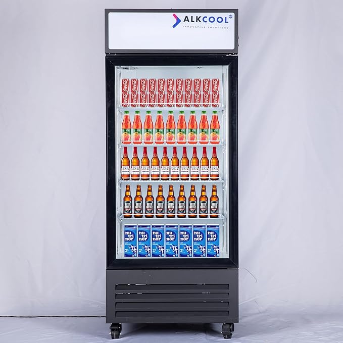 Commercial Beverage Refrigerator Display Fridge, Single Glass Door Merchandiser by NAFCOOL