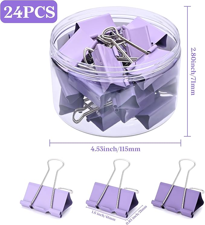 Temiary Aesthetic Binder Clips, Binding Paperwork Clamps - Image 2