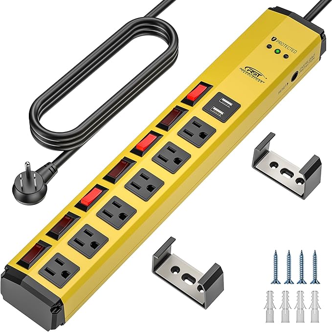 CRST 6-Outlet Heavy Duty Power Strip by CRST