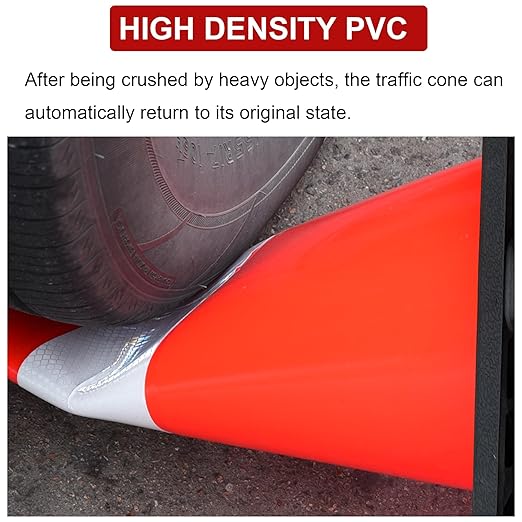 OrangeStar 12" Traffic Cones 4-Pack, Parking Lots, Construction | Indoor & - Image 4