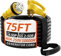 40 Amp Generator Cord, 75FT 40 Amp RV Extension Cord by PlugSaf