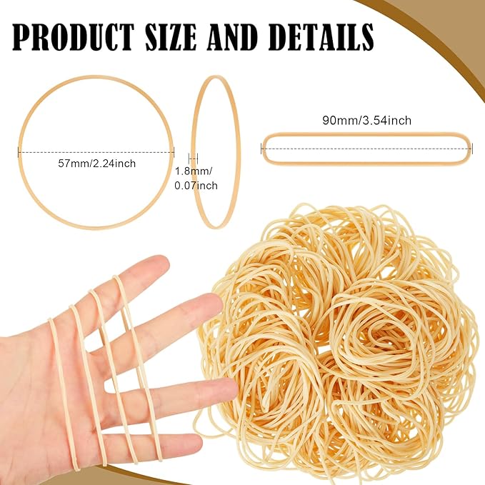 Marspark Rubber Bands Bulk Elastic Rubber Bands 5 lb File Folder Strong Elastic - Image 2