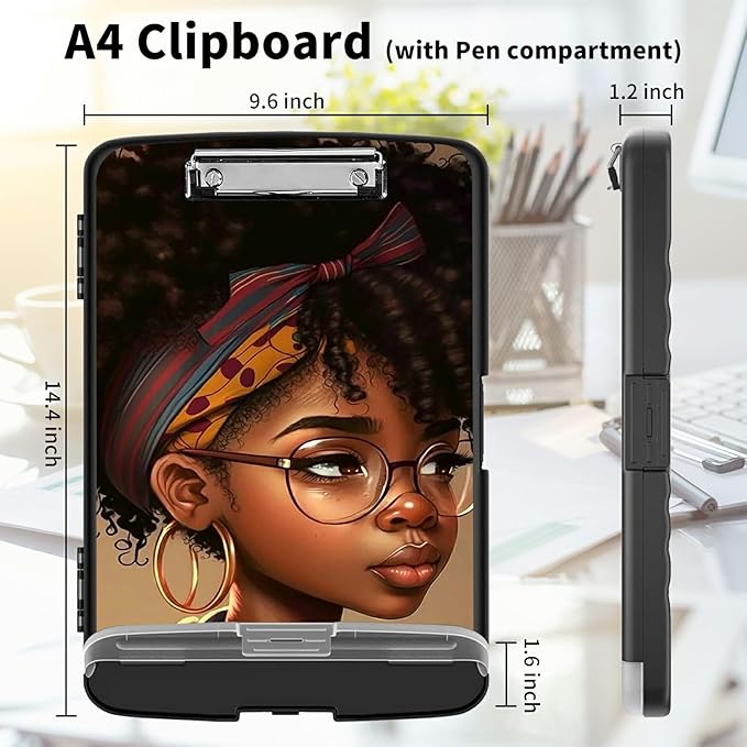 Clipboard with Storage High Capacity Plastic Nursing Clipboards with Pen Holder - Image 2